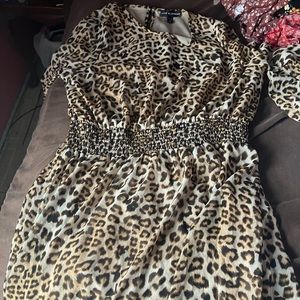 Cheetah print long sleeve dress!